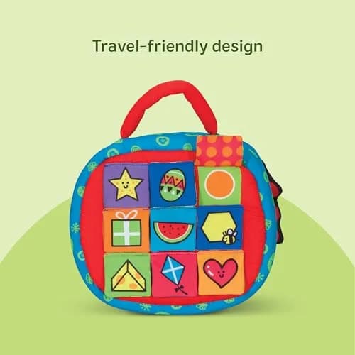 Melissa & Doug K’s Kids Take-Along Shape Sorter Bag with 9 Textured Blocks | Montessori-Inspired Baby Toys for Toddlers 9+ Months thumbnail 4