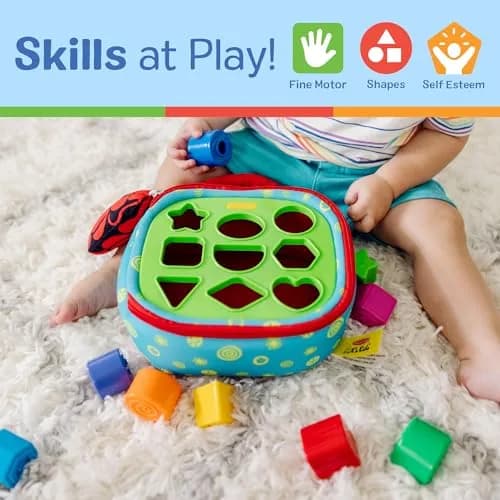 Melissa & Doug K’s Kids Take-Along Shape Sorter Bag with 9 Textured Blocks | Montessori-Inspired Baby Toys for Toddlers 9+ Months thumbnail 5