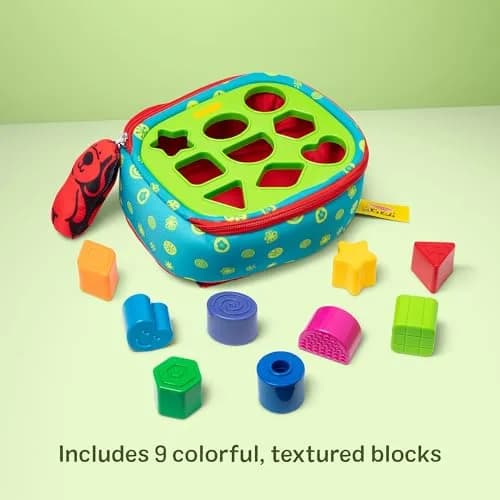 Melissa & Doug K’s Kids Take-Along Shape Sorter Bag with 9 Textured Blocks | Montessori-Inspired Baby Toys for Toddlers 9+ Months thumbnail 6