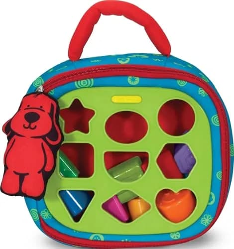 Melissa & Doug K’s Kids Take-Along Shape Sorter Bag with 9 Textured Blocks | Montessori-Inspired Baby Toys for Toddlers 9+ Months thumbnail 1