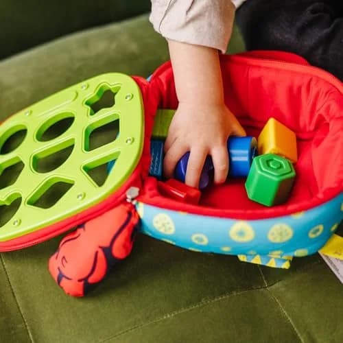 Melissa & Doug K’s Kids Take-Along Shape Sorter Bag with 9 Textured Blocks | Montessori-Inspired Baby Toys for Toddlers 9+ Months thumbnail 8