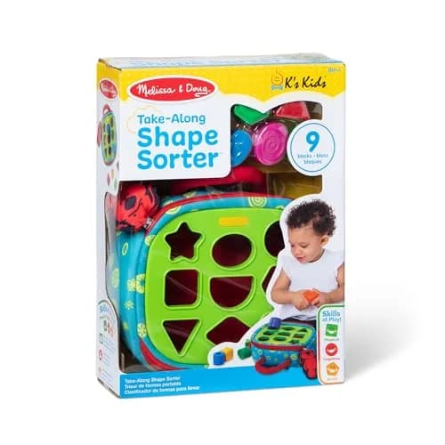 Melissa & Doug K’s Kids Take-Along Shape Sorter Bag with 9 Textured Blocks | Montessori-Inspired Baby Toys for Toddlers 9+ Months thumbnail 9