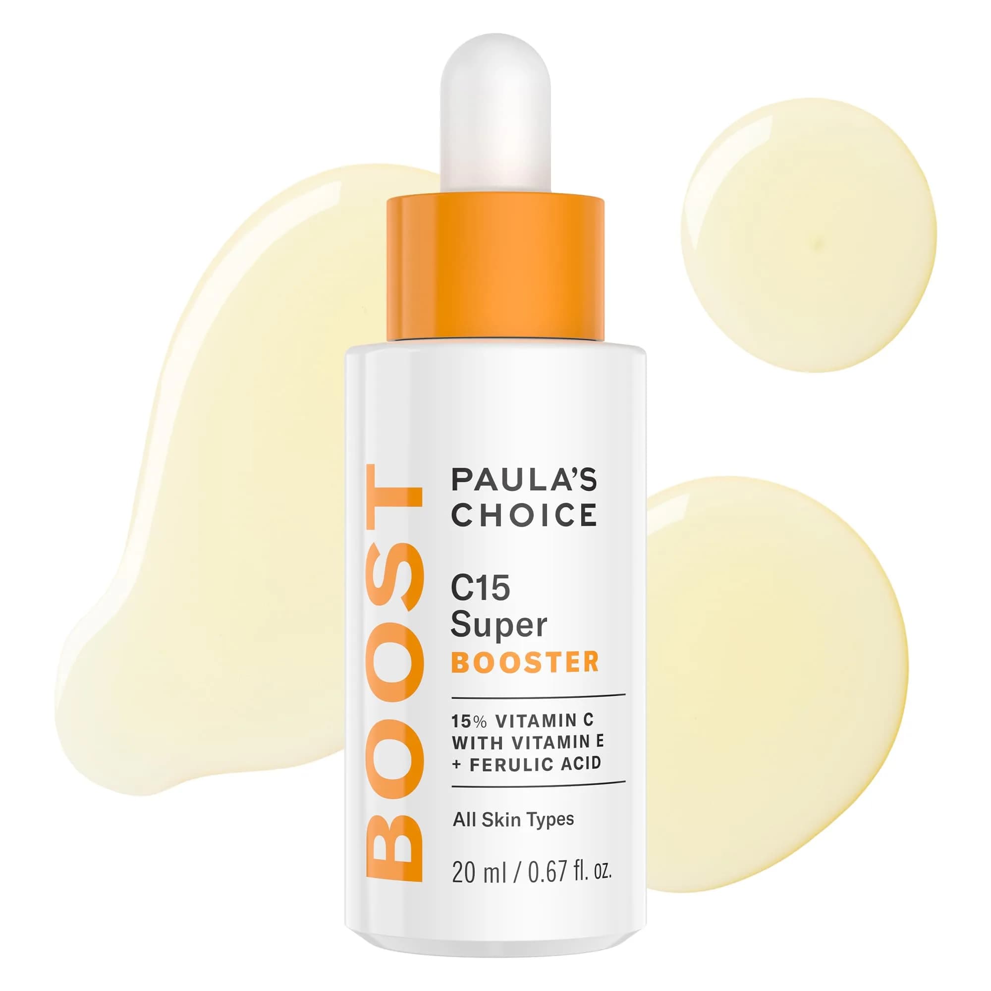 Paula's Choice C15 Super Booster Vitamin C Serum 20ml (0.67 Fl Oz) | Brightens Skin & Boosts Glow — Vitamin C15 (Full Size)