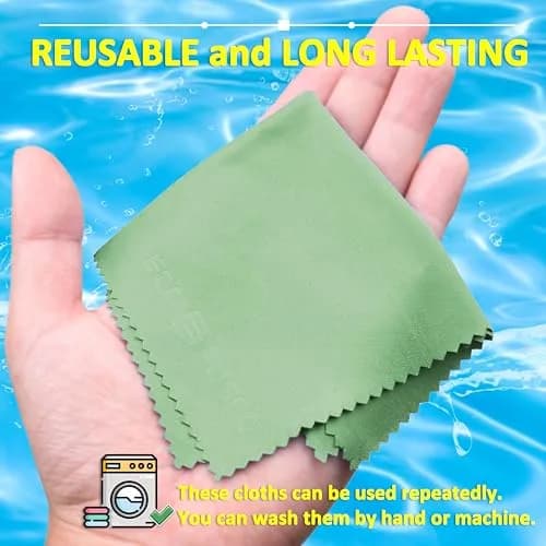 Eco-Fused Microfiber Cleaning Cloths - 12 Pack | Scratch-Free, Reusable for Glasses & Screens thumbnail 4