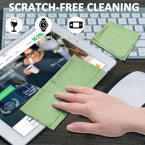 Eco-Fused Microfiber Cleaning Cloths - 12 Pack | Scratch-Free, Reusable for Glasses & Screens thumbnail 5
