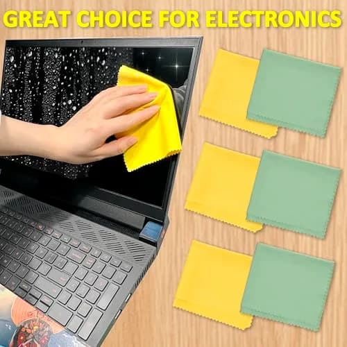 Eco-Fused Microfiber Cleaning Cloths - 12 Pack | Scratch-Free, Reusable for Glasses & Screens thumbnail 6