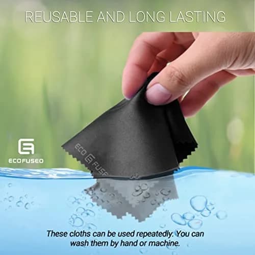 Eco-Fused Microfiber Cloth - 12 Pack | Lens & Screen Cleaning for Glasses & Devices thumbnail 5