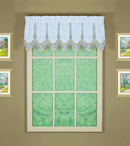 Today's Curtain Verona Reverse Embroidery Valance 36cm (14") | Light-Filtering Window Topper thumbnail 9