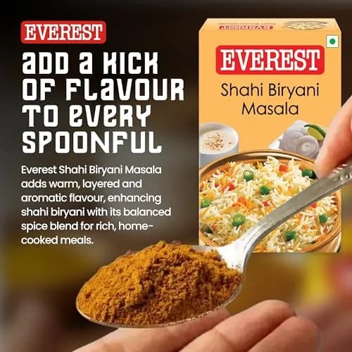 Everest Shahi Biryani Masala 50g (1.75oz) | Authentic Indian Spice Blend for Flavorful Biryani thumbnail 3