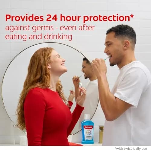 Colgate Total Alcohol Free Mouthwash, Peppermint, 500 mL | 12HR Germ Protection, Fresh Breath, ADA Accepted thumbnail 6