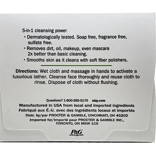 Olay Daily Gentle Clean 5-in-1 Water Activated Cleansing Cloths for Sensitive Skin, 99 Count (3 Packs) | Gentle Daily Cleanser thumbnail 4