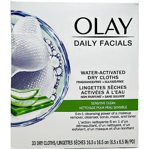 Olay Daily Gentle Clean 5-in-1 Water Activated Cleansing Cloths for Sensitive Skin, 99 Count (3 Packs) | Gentle Daily Cleanser thumbnail 6
