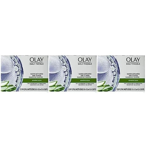 Olay Daily Gentle Clean 5-in-1 Water Activated Cleansing Cloths for Sensitive Skin, 99 Count (3 Packs) | Gentle Daily Cleanser thumbnail 2