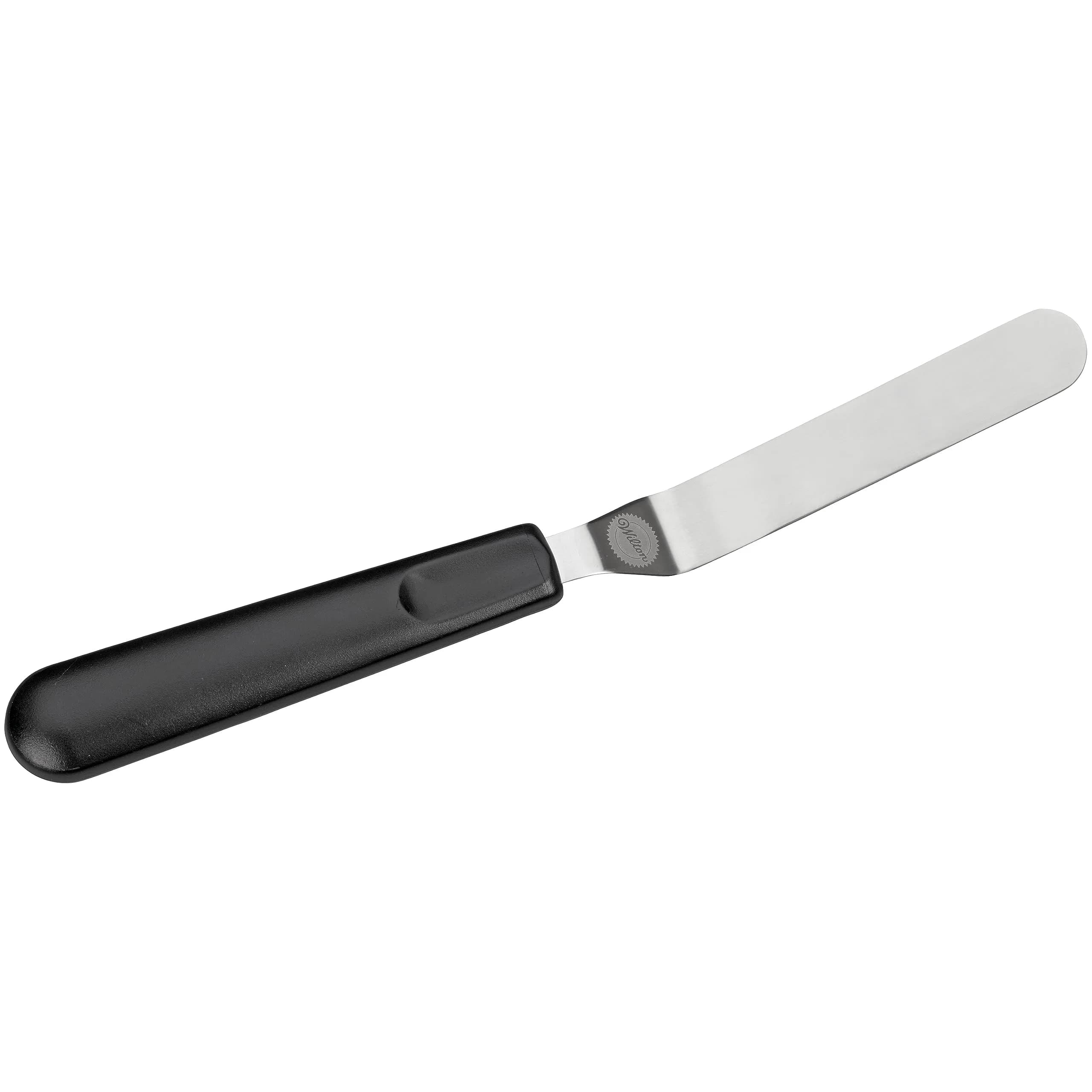Wilton Angled Frosting Spatula, Ergonomic Handle, 9 Inch, Black | Professional Cake Decorating Tool — 9 inch