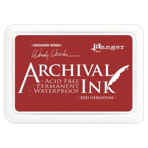 Ranger Liquid Ink Pad, Red Geranium | Waterproof & Archival for Water-Based Inks thumbnail 1