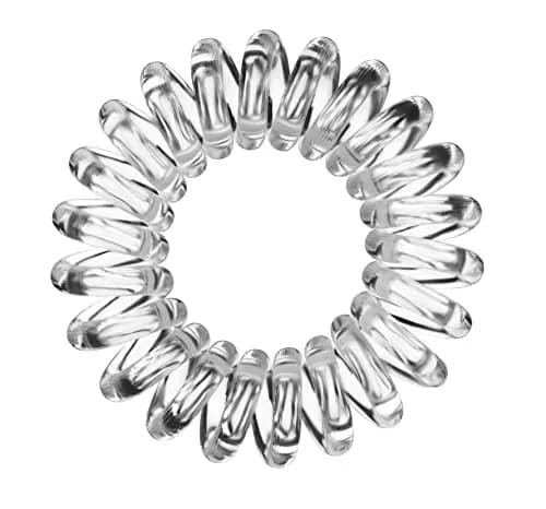 invisibobble Original Traceless Spiral Hair Ties Crystal Clear 3 Count (Pack of 1) | No-Crease, Strong Grip thumbnail 5