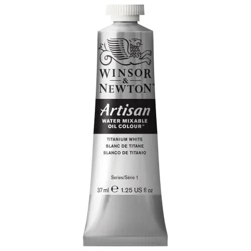 Winsor & Newton Artisan Water Mixable Oil Paint Titanium White 37ml (1.25 fl oz) | ASTM D4236 Certified, Opaque Finish thumbnail 1