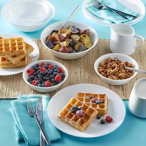 Corelle Winter Frost White 6-Piece Soup & Cereal Bowl Set | 591ml (20-Oz) Triple Layer Glass - view 2