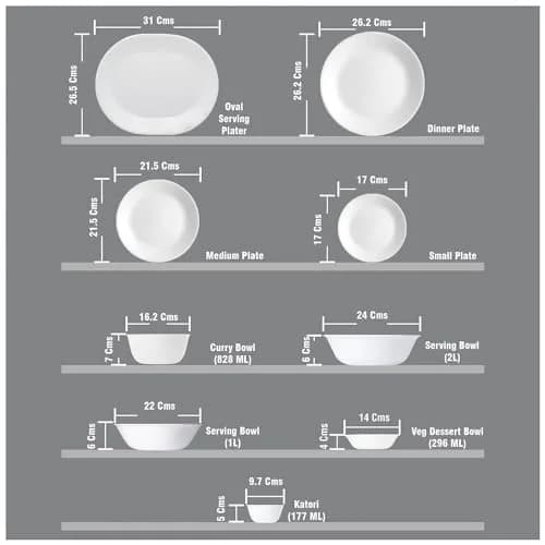 Corelle Winter Frost White 6-Piece Soup & Cereal Bowl Set | 591ml (20-Oz) Triple Layer Glass - view 3