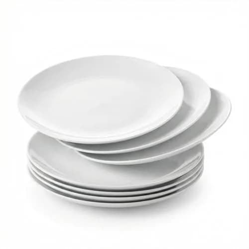 Corelle Winter Frost White Salad Plates Set 21.6cm (8.5-Inch) | Chip & Break Resistant Vitrelle Glass thumbnail 1