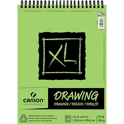 Canson XL Series Drawing Paper Pad, 11x14 in | Smooth surface erases cleanly, acid-free, 60 sheets thumbnail 1