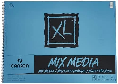 Canson XL Mix Media Pad 45.72 x 62.23 cm (18 x 24 inches) | Acid-Free Paper for All Media — Mixed Media