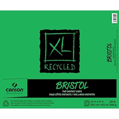 Canson XL Series Recycled Bristol Pad 14" x 17" (35.5cm x 43.1cm) | Acid-Free 96lb/260gsm Paper for Drawing & Sketching thumbnail 1