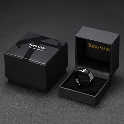 King Will Men Tungsten Wedding Band 8mm Size 9 | Durable, Scratch-Resistant, Waterproof thumbnail 6