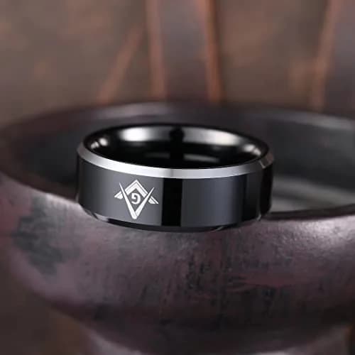 King Will Men Tungsten Wedding Band 8mm Size 9 | Durable, Scratch-Resistant, Waterproof thumbnail 3
