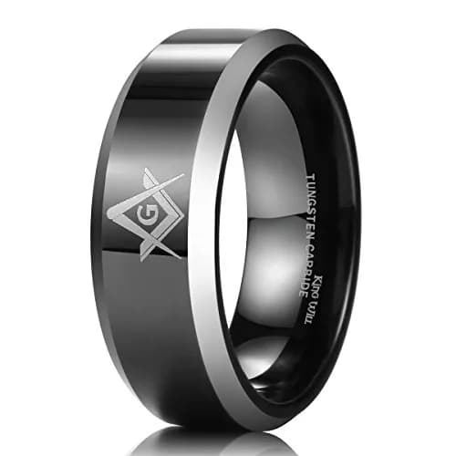 King Will Men Tungsten Wedding Band 8mm Size 12 | Durable Scratch-Resistant Jewelry thumbnail 1