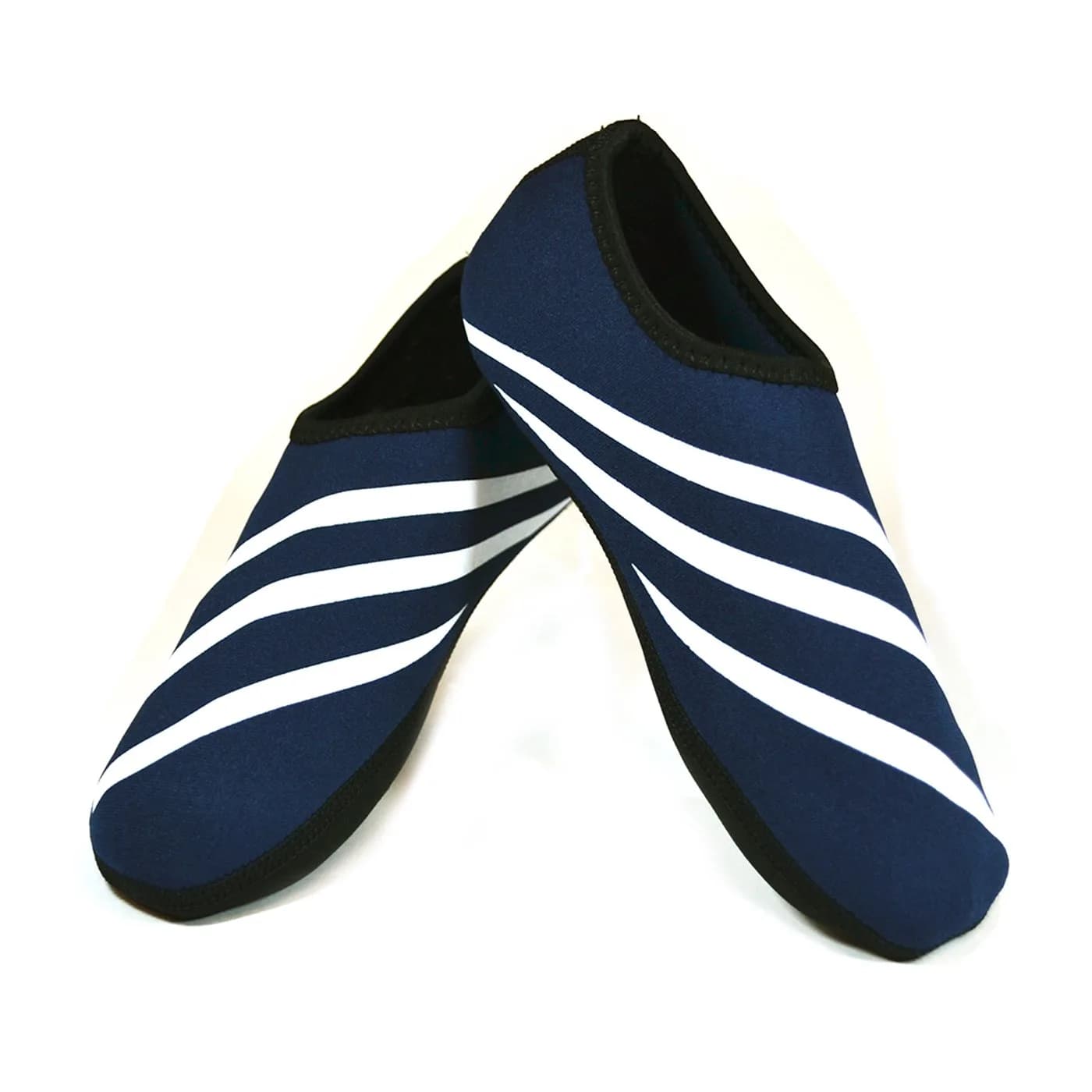 Nufoot Sporty Nu Navy/White Stripe Flats | Water-Resistant, Slip-On, All-Day Comfort (70-120 chars)