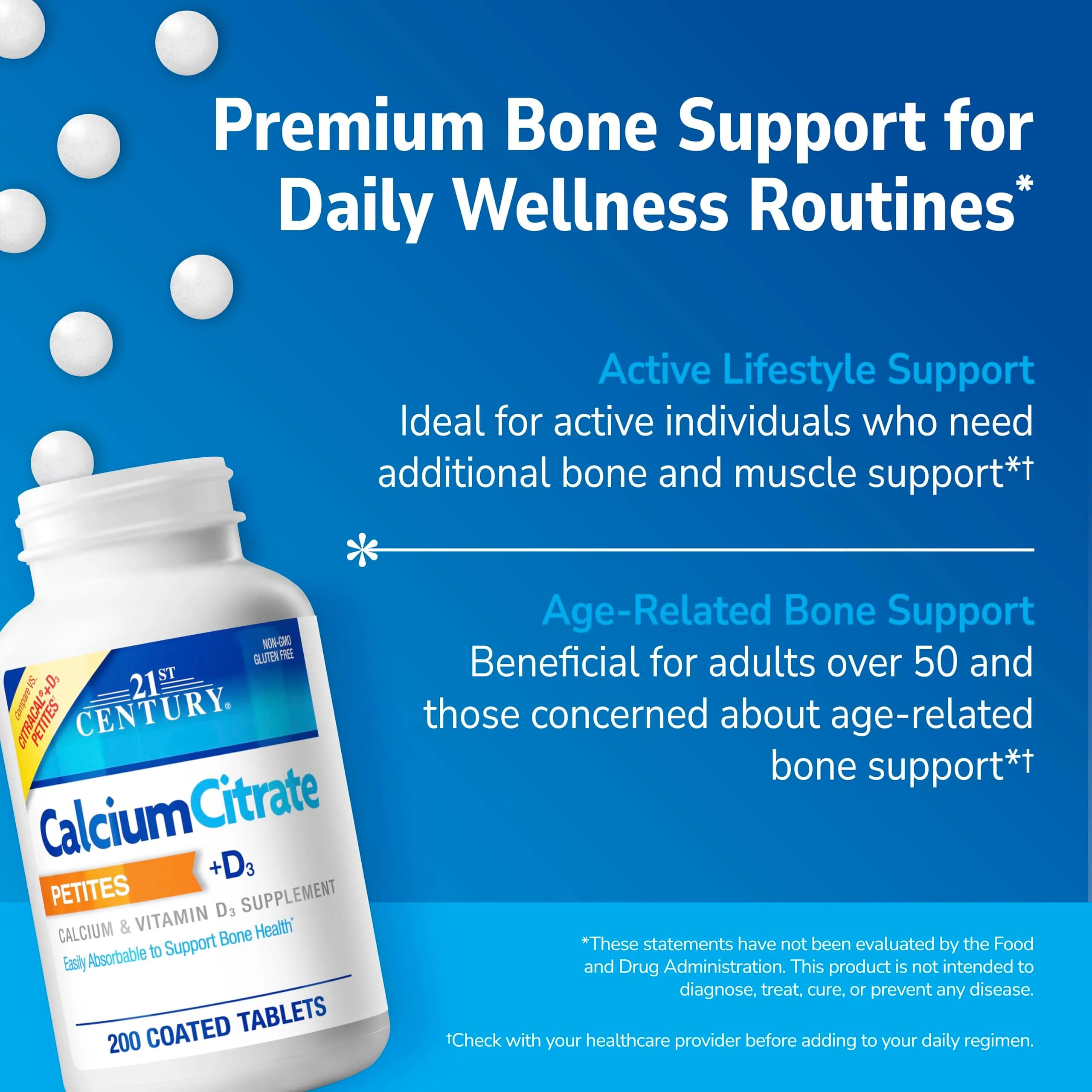 21st Century Calcium Citrate Plus D3 Maximum Tablets 630 mg (400 Count) | Bone Health Support with Vitamin D3 - view 9