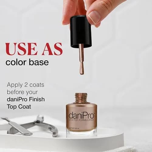 daniPro Pearlescent Mocha Nail Polish 15ml (0.5 fl oz) | Doctor Formulated for Stronger Nails thumbnail 5