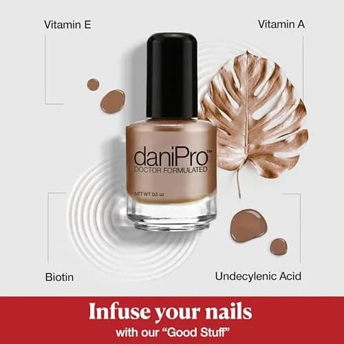 daniPro Pearlescent Mocha Nail Polish 15ml (0.5 fl oz) | Doctor Formulated for Stronger Nails thumbnail 3