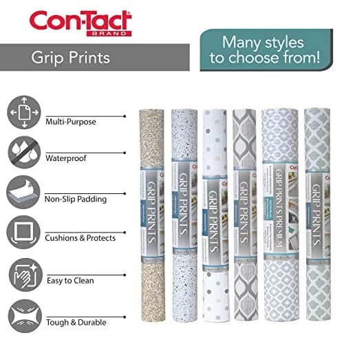 Con-Tact Grip Prints Shelf Liner, Durable Vinyl, 18" x 4' | Non-Slip Drawer & Cabinet Protector thumbnail 6