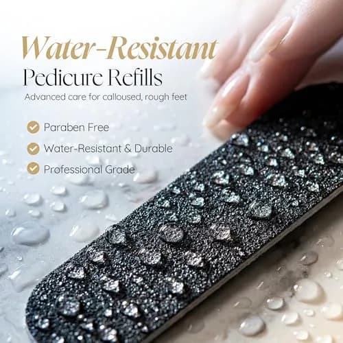 Cuccio Naturale 50-Count Black 80-Grit Pedicure File Refills | Coarse, Water-Resistant, Disposable Sheets for Foot Care thumbnail 4