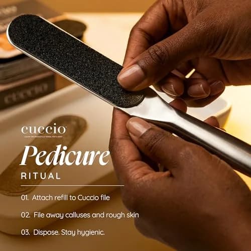 Cuccio Naturale 50-Count Black 80-Grit Pedicure File Refills | Coarse, Water-Resistant, Disposable Sheets for Foot Care thumbnail 5
