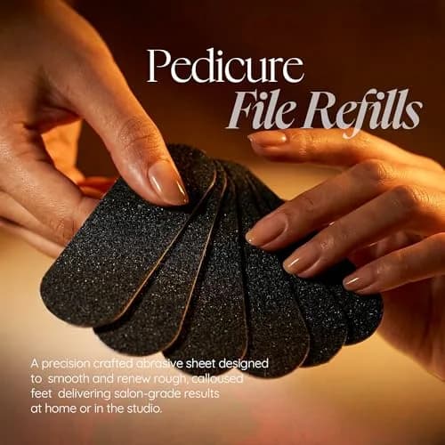 Cuccio Naturale 50-Count Black 80-Grit Pedicure File Refills | Coarse, Water-Resistant, Disposable Sheets for Foot Care thumbnail 2