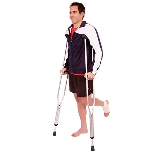 Carex Folding Aluminum Under Arm Crutches with Padded Cushions | Universal Fit 4'11"-6'1" thumbnail 8