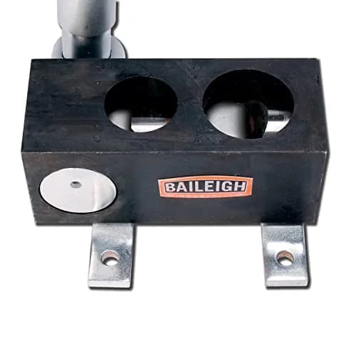 Baileigh Manual Pipe Notcher (TN-200M) | Notches 1.5" & 2" Schedule 40 Pipe, 90° | Heavy-Duty Steel & Chromium Blades thumbnail 1