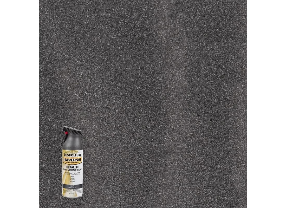 Rust-Oleum Universal Flat Soft Iron Metallic All Surface Clear Topcoat Spray, 11 oz - view 2