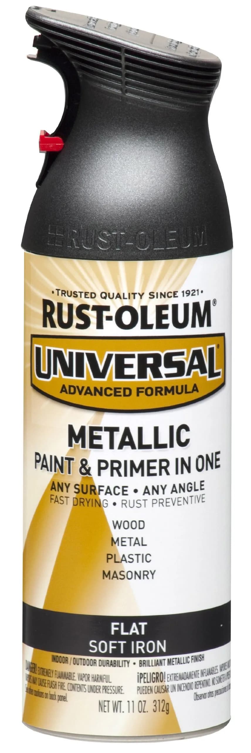 Rust-Oleum Universal Flat Soft Iron Metallic All Surface Clear Topcoat Spray, 11 oz - view 3