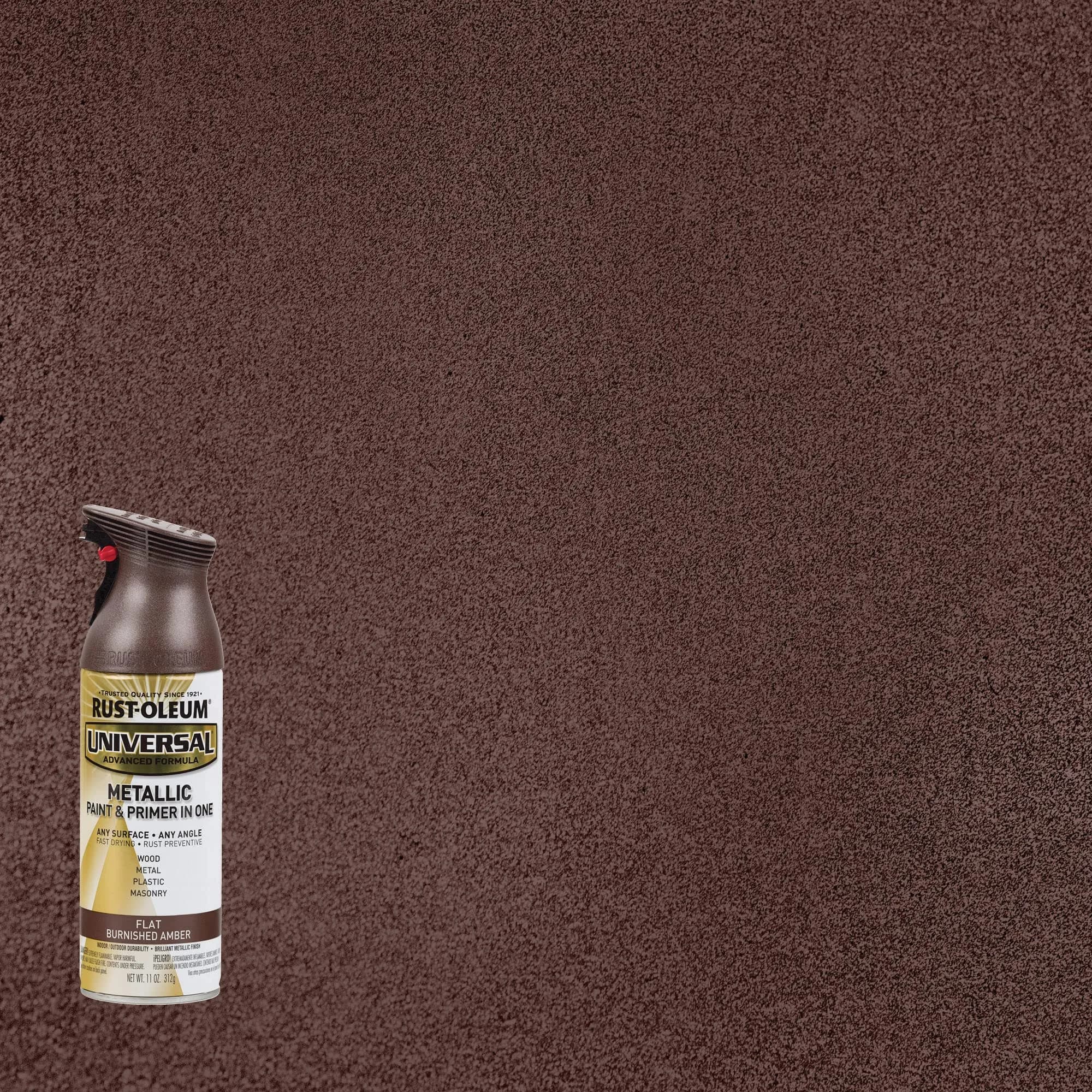 Rust-Oleum Universal Flat Burnished Amber Metallic All Surface Spray Paint, 11 oz - view 2