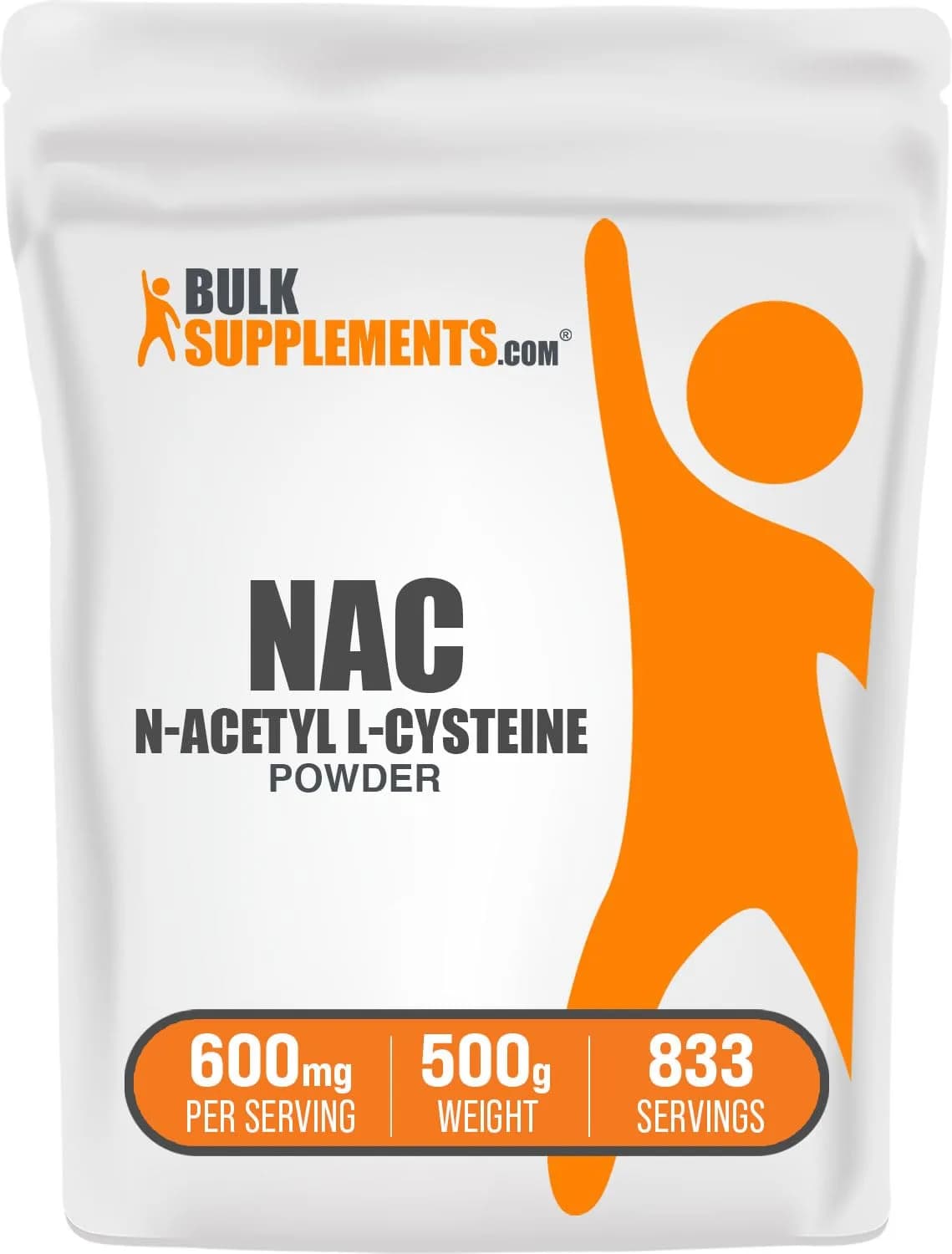 BulkSupplements N-Acetyl Cysteine (NAC) Powder 500g | Unflavored, Antioxidant Support for Adults