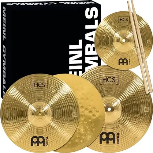 Meinl Percussion HCS Cymbals Box Set 13"/14"/10" | German Brass, Beginner Friendly (120 chars) thumbnail 1