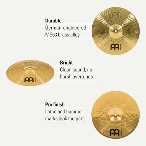 Meinl Percussion HCS Cymbals Box Set 13"/14"/10" | German Brass, Beginner Friendly (120 chars) thumbnail 2