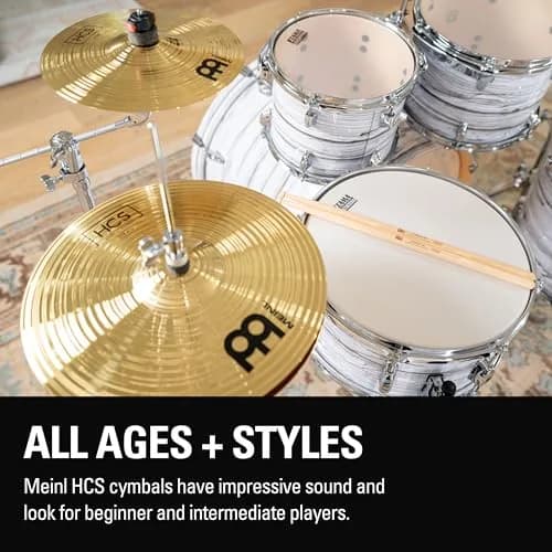 Meinl Percussion HCS Cymbals Box Set 13"/14"/10" | German Brass, Beginner Friendly (120 chars) thumbnail 3