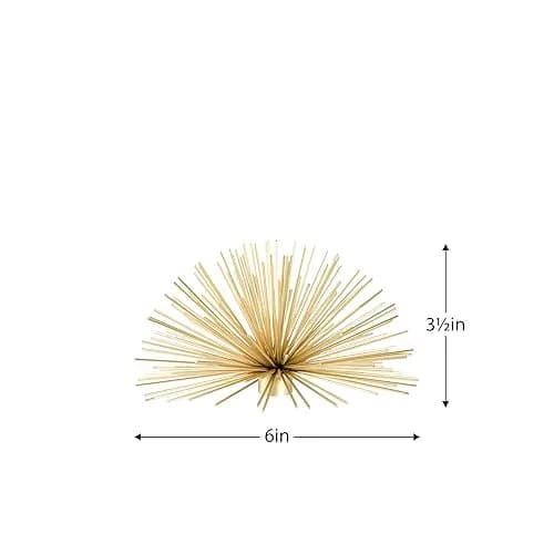 Torre & Tagus Spike Metal Starburst 6" Wall Decor | Handmade Gold Contemporary Accent thumbnail 4