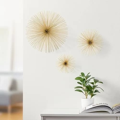 Torre & Tagus Spike Metal Starburst 6" Wall Decor | Handmade Gold Contemporary Accent thumbnail 6