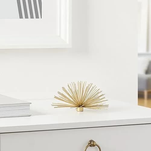 Torre & Tagus Spike Metal Starburst 6" Wall Decor | Handmade Gold Contemporary Accent thumbnail 3